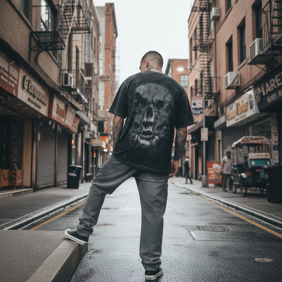 INNER COLLAPSE — Acid Washed Oversized Tee